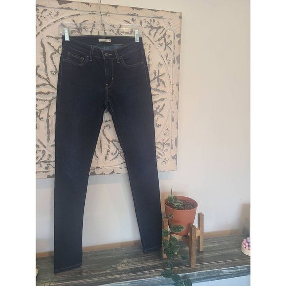 Levis 711 Skinny dark denim jeans 26 - Picture 1 of 4